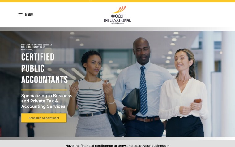 The Avocet Certified Public Accountants website