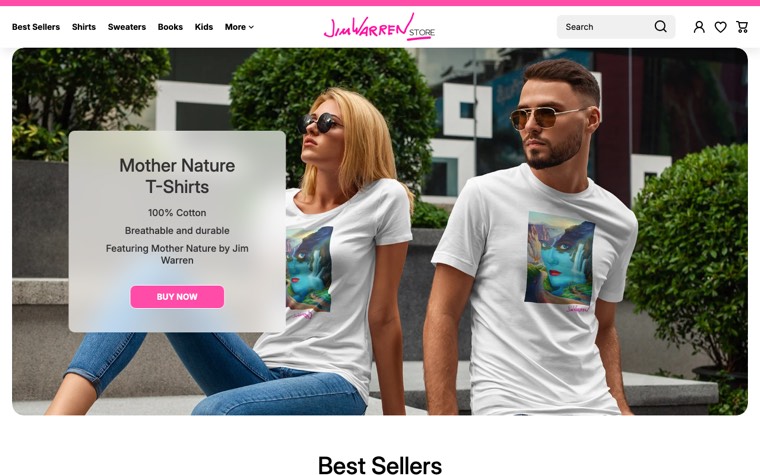 The Jim Warren Store website